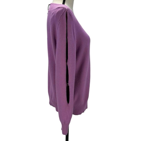 Halston Heritage Violet Crew Neck Sweater Small - Picture 2 of 6